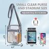 Slumou Clear Bag for Stadium Events - Sports Messanger Bag Small Mini Clear Purse for Fan, Concert, Work, Travel(Grey) view 2