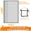 Gagalileo Baseball Softball Batting Net: 28x14FT Replacement for Beisbol Batting Cage Practice Backyard Youth Players Training Coaches view 2