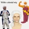 Yan Dream Men's White Classic Wig, 52cm/20.47 Inch, Curly, Heat Resistant, One Size Fits Most Adults and Teens view 2