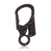 Ahiller Carabiner Clip, Double Anti-Misopening Locking Design, 3" Zinc Alloy Heavy Keychain for Outdoor Camping Hiking, Key Ring Clip (Black Orange Green-1P) view 1