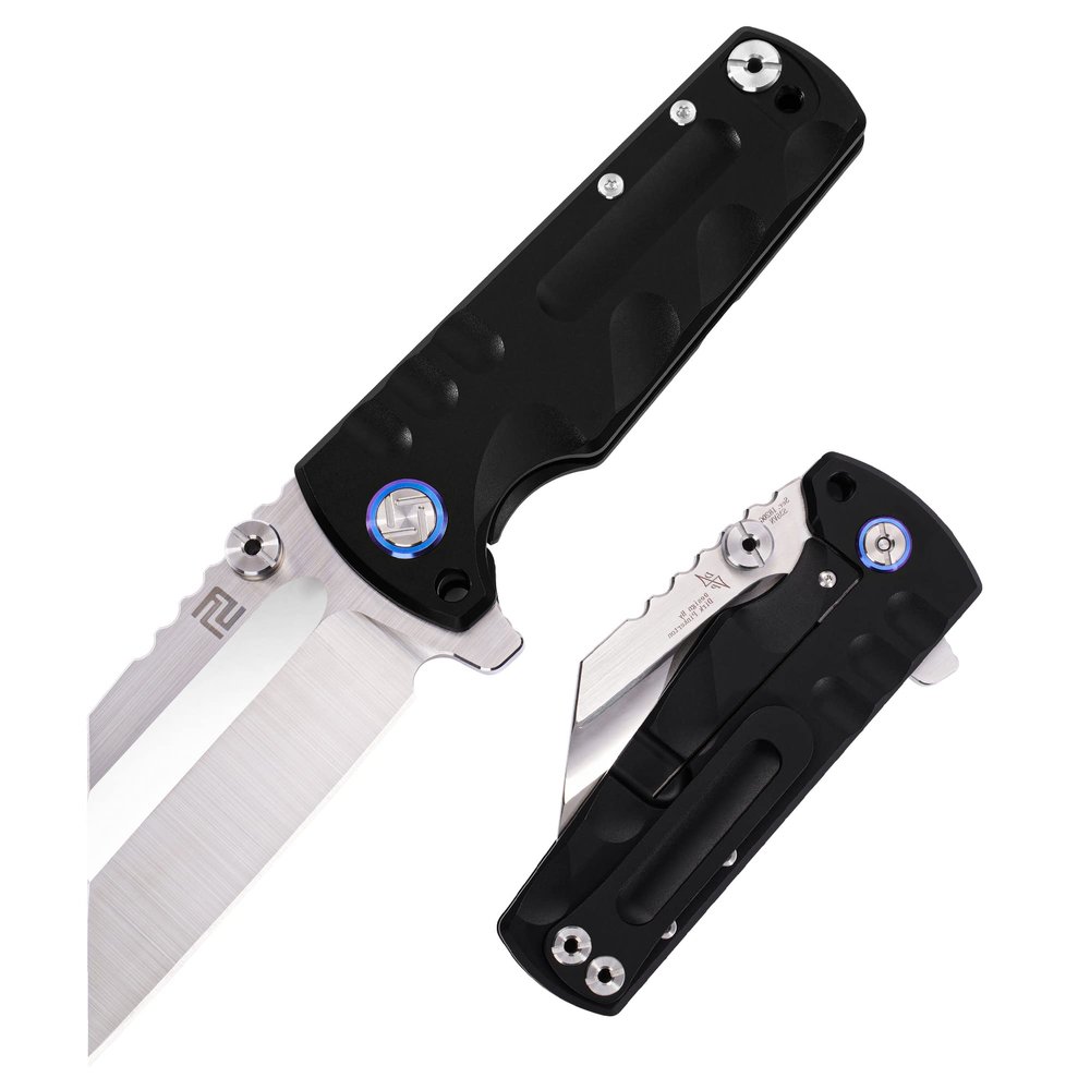 ARTISANCUTLERY Tactical Knife Proponent Folding Knife S35VN Steel Blade with Aviation Grade Titanium Alloy Handle Fixed Blade EDC Knife for Hunting,Camping and Outdoor 1820G Black