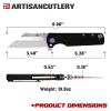 ARTISANCUTLERY Tactical Knife Proponent Folding Knife S35VN Steel Blade with Aviation Grade Titanium Alloy Handle Fixed Blade EDC Knife for Hunting,Camping and Outdoor 1820G Black view 3