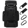70L Hiking Backpack for Men, Waterproof Lightweight Camping Backpack, Military Rucksack with Molle, 3-Day Assault Pack for Travel, Climbing, Outdoor Sports(Black) view 1