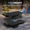 ICECO Camping Cot for Adults, Height Adjustable with Cot Leg Extenders, Strong Support 330lbs, 900D Oxford Fabric, Ultralight Comfortable, Sleeping Bed for Camping, Hiking, Beach, Home (L-Black) view 2
