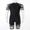 easyforever Kids One Piece Swimsuits Boys Wetsuits Short Sleeve Swimwear Surfing Swimming Diving Suit Black&Green Camouflage 6 Years view 3