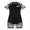 easyforever Kids One Piece Swimsuits Boys Wetsuits Short Sleeve Swimwear Surfing Swimming Diving Suit Black&Green Camouflage 6 Years view 4