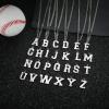 AIAINAGI Baseball Initial A-Z Letter Necklace - Men's Baseball Charm Pendant in Stainless Steel Silver Chain, 22inch Personalized Gift view 2