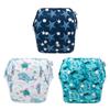 Babygoal Baby Boy and Girl Swim Diapers, Reusable Adjustable Washable One Size Fits 0-8M Baby Gifts and Swimming Lessons 3 Pack 3SD07 view 1