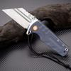 ARTISANCUTLERY Tactical Knife Proponent Folding Knife D2 Steel Blade with G10 Handle Fixed Blade EDC Knife for Hunting,Camping and Outdoor 1820P Blue view 2