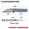 ARTISANCUTLERY Tactical Knife Proponent Folding Knife D2 Steel Blade with G10 Handle Fixed Blade EDC Knife for Hunting,Camping and Outdoor 1820P Blue view 3