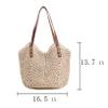 Straw Beach Bags for Women Summer Beach Tote Bag With Zipper Large Soft Woven Straw Shoulder Summer Vacation Purse view 4