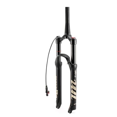 Jejy Disc Brake Straight Tube 1-1/8" Mountain Bike Air Front Fork 27.5 Inch, Suspension Forks 26/27.5/29 Bicycle Damping Adjustment (Color : Tapered Remote Lockout, Size : 27.5)