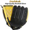 Baseball Glove,Baseball Softball Mitt with Ball for Kids Youth Adults Training and Beginner,Right Hand Throw,Left Hand Glove (Yellow, 10.5in) view 3