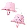 Baby Boy Girl Sun Hat,Adjustable Toddler Kids UPF 50+ Sun Protective Wide Brim Sun Hat,Beach Hat for Girl Boy (6-24 Months,Pink-Rainbow) view 3