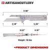 ARTISANCUTLERY Tactical Knife Proponent Folding Knife S35VN Steel Blade with Aviation Grade Titanium Alloy Handle Fixed Blade EDC Knife for Hunting,Camping and Outdoor 1820G Silver view 3