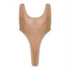 Fldy Womens Sexy Sleeveless High Cut Bodysuit Retro Oil Glossy Swimwear Monokini Leotard Sportswear Coffee Medium view 4