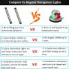 Boaton Boat Navigation Lights, Super Bright Bow Lights For Night Fishing, No Drilling Adhesive Install For Pontoon Kayak Canoe Bass Jon Jetski view 2