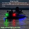Boaton Boat Navigation Lights, Super Bright Bow Lights For Night Fishing, No Drilling Adhesive Install For Pontoon Kayak Canoe Bass Jon Jetski view 3