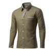 Business Casual Work Blouse for Men Long Sleeves Slim Fit Casual Mens Dress Shirts with Pockets 8 S view 3
