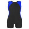 Fldy Kids Girls Boys Athletic One Piece Swimsuit Competition Sports Bathing Suit Swimming Costumes Rash Guard Set Royal Blue 4 Years view 1