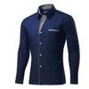 Business Casual Work Blouse for Men Long Sleeves Slim Fit Casual Mens Dress Shirts with Pockets 6 XL view 2