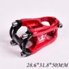 BBxunsless Mountain Bike Handlebar Stems CNC Short Handle Tate Mountain Bike 31.8 * 50MM Riser Stand Tube Handlebar Stemfor Aluminum Alloy Stem for Road Bike, MTB,Cross-Country Bike (Black-Red) view 3
