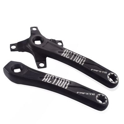 BBxunsless Aluminum Alloy Crank Mountain Bike Crankset Crank Left and Right Square Hole Crank Black (170mm) Square Hole Crank Set Single Disc Modification Accessories