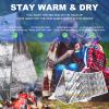 Pilipane 2 Person Emergency Tent, est Survival Tent, Emergency Survival Shelter Survival Tent Emergency Shelter Tube Tent, for Camping, Hiking(Silver), est Survival Tent, 2 Person Emergency Tent, E view 2