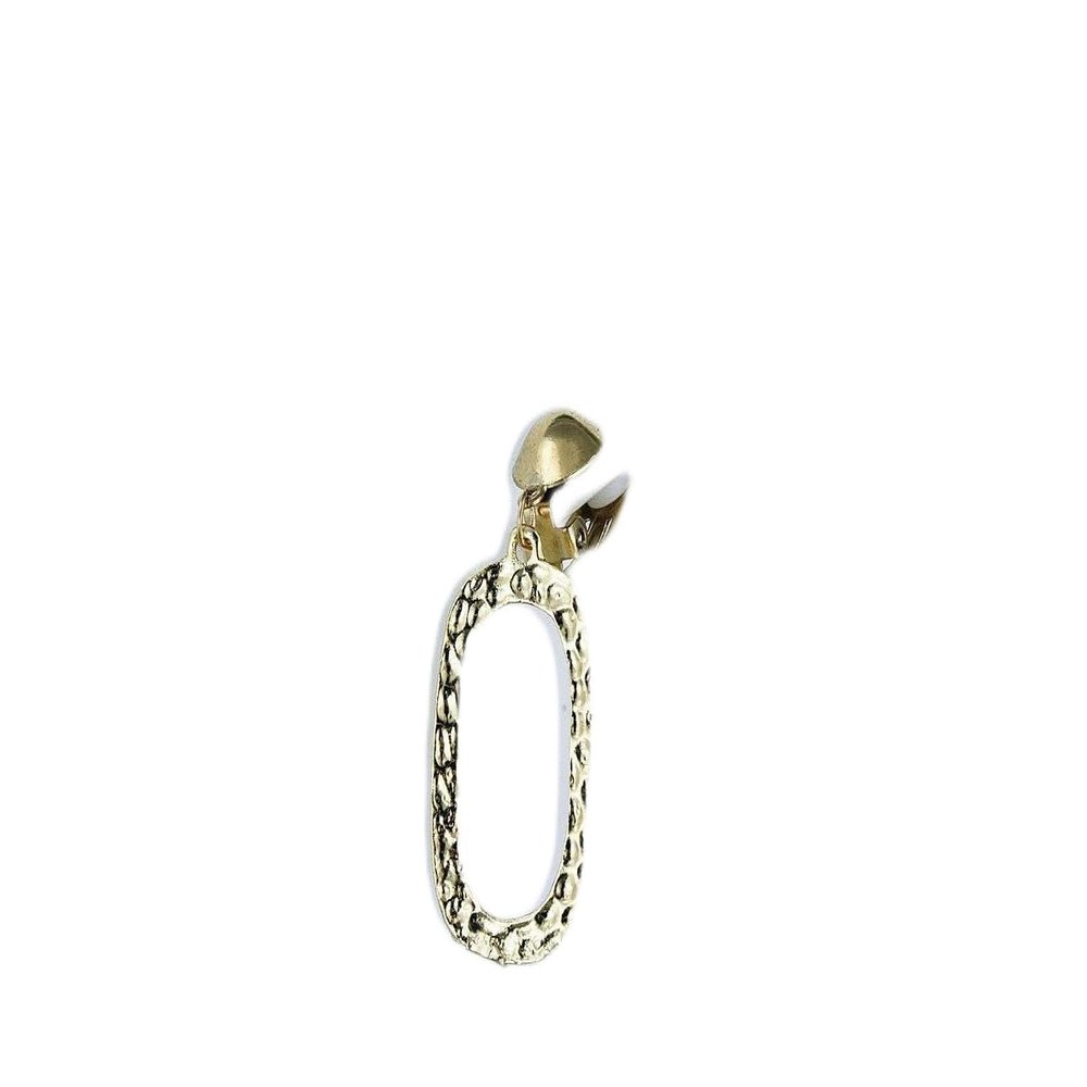 Gold Clip On Earrings Rectangle Pendant Clips Earrings Lightweight Hammered for Women