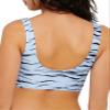 Hula Honey Swimwear Powder Junior Zebra Stripe Print Top Blue XS view 2
