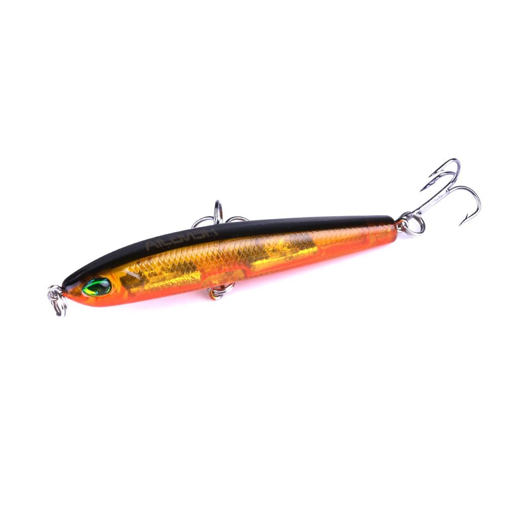 SHELLSK Artificial Bait Boxed Pencil Bait 9G/7.5CM 10-Color Pencil Hard Bait Sinking Pencil Bait I Used to Attract The Fish (Color : PE014-9, Size : 7.5CM)
