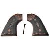 Replacement Grips for Heritage Rough Riders Rosewood Checkered US Embossed view 1