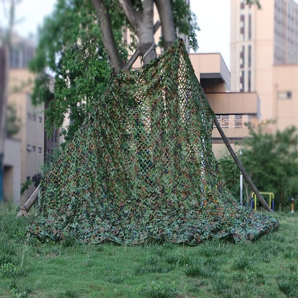 haojinmei Outdoor Camouflage Shade Net, Military Tactical Camo Netting, Courtyard Fence Canopy Net, Privacy Screen Camouflage Netting, for Camping Shooting Hunting (Size : 3X12m(10ft X 40ft))