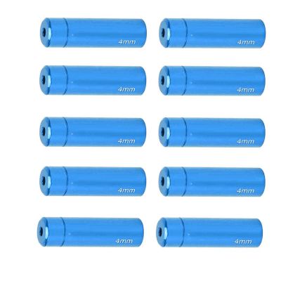 4mm Shift Cable End , Aluminum Alloy Brake Cable Housing Ferrule for Road Mountain Bike(Blue) and Spare Parts