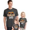 Coolest Dad Shirt Funny Best Dad Ever Cool Fathers Day Tees Dad and Me Outfit Dark Grey Heather view 1