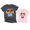 Coolest Dad Shirt Funny Best Dad Ever Cool Fathers Day Tees Dad and Me Outfit Dark Grey Heather view 2