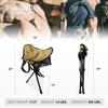 Travel Chair Slacker Tripod Chair for Camping, Lightweight Chair, Adjustable Carry Strap for Easy Transport Made with Recycled Fabric Perfect for Outdoor Adventures, Repreve (Brown/Khaki) view 3