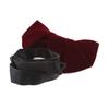 Men's Velvet Tuxedo Pre-Tied Bow Tie Solid Color Adjustable Bow Tie for Wedding (Burgundy) view 3