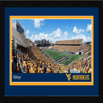 Blakeway Worldwide Panoramas West Virginia Football 20 3/8 x 12 3/8-inch Framed Picture with Mat