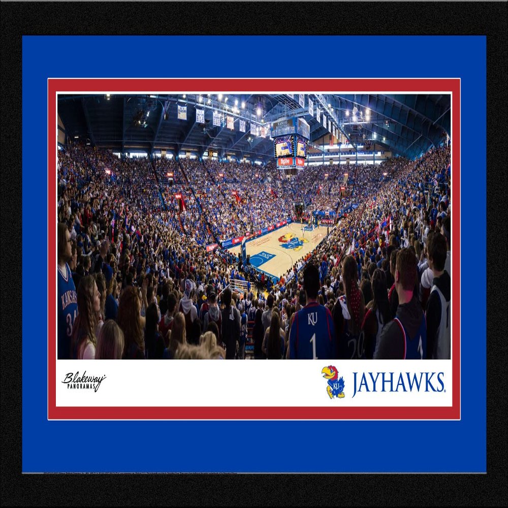 Kansas Jayhawks Basketball - 20 3/8 x 12 3/8-inch Framed Picture with Mat