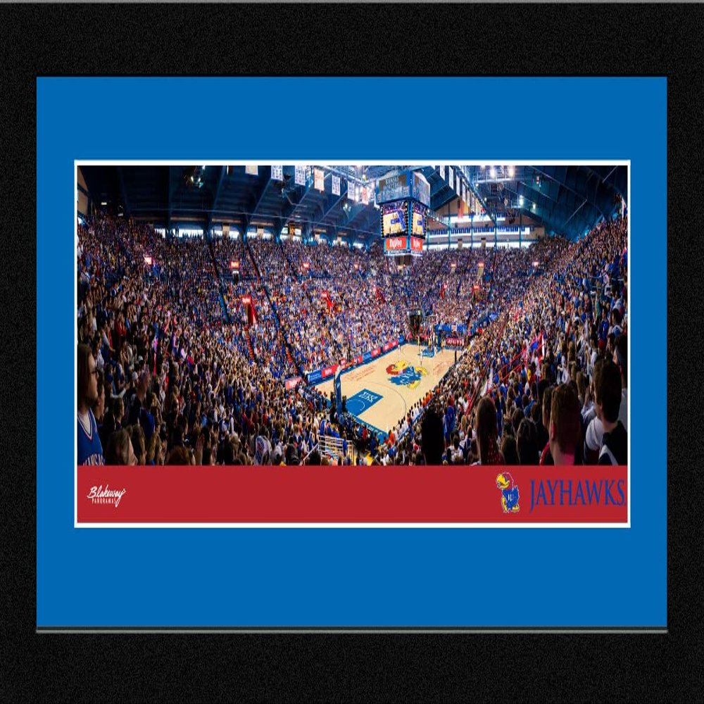Kansas Jayhawks Basketball - 16.625 x 8.125-inch Framed Picture