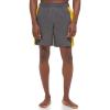 Calvin Klein Men's Standard UV Protected Quick Dry Elastic Wasitband Swim Trunk, Grey/Gold, Small view 1