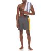 Calvin Klein Men's Standard UV Protected Quick Dry Elastic Wasitband Swim Trunk, Grey/Gold, Small view 4