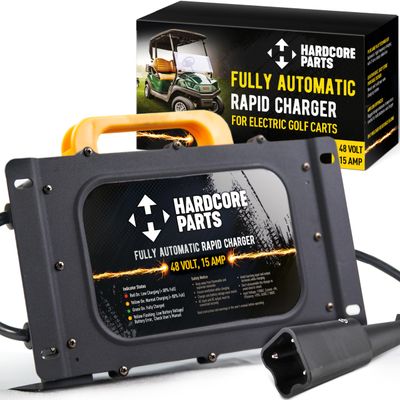 Hardcore Parts 48V Fully Automatic Rapid Golf Cart Charger - Fits Yamaha G29 Drive