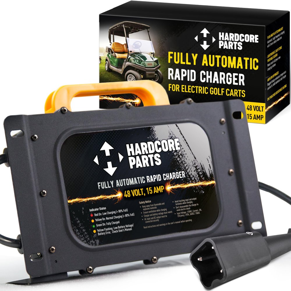 Hardcore Parts 48V Fully Automatic Rapid Golf Cart Charger - Fits Yamaha G29 Drive