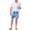Calvin Klein Men's Standard UV Protected Quick Dry Drawstring Patterned Swim Trunk, Blue Watercolor, Small view 4