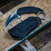 Elite Tactical -Fixed Blade Knife - SILVERFANG - Hawkbill Blade with D2 Steel and Black Micarta Handle, Full Tang Construction, Kydex Sheath w/Multi-Position Clip, EDC, Tactical, ET-FIX012 view 3