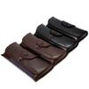 Calabria Double Snap Belt Loop Eyeglass Case PU Leather Black Brown 4Pack Vintage Eye Glasses Pouch SemiHard Sunglass Holder view 1