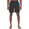 Calvin Klein Men's Standard UV Protected Quick Dry Elastic Wasitband Swim Trunk, Black/Blue, Small view 1