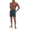 Calvin Klein Men's Standard UV Protected Quick Dry Elastic Wasitband Swim Trunk, Black/Blue, Small view 4